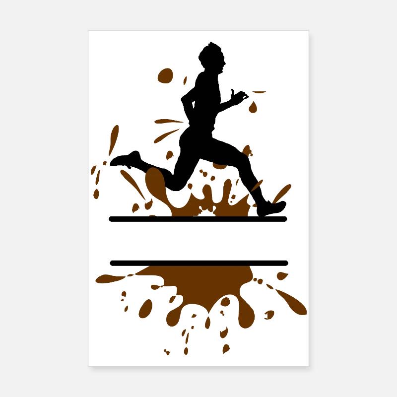 Mud Run Man – Anpassbarer Läufer Poster 20x30 cm