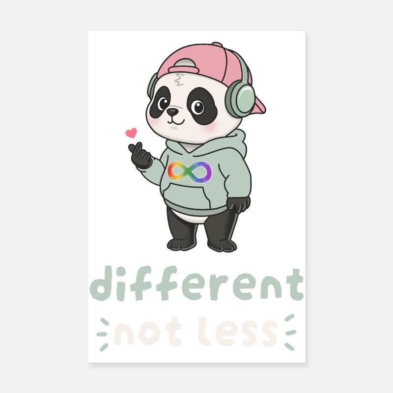 Différent, pas moins panda Poster 20 x 30 cm