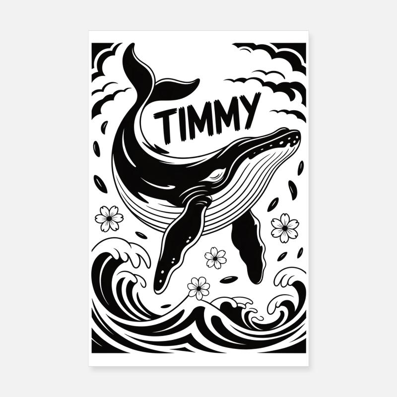 Timmy der Wal  Poster 20x30 cm