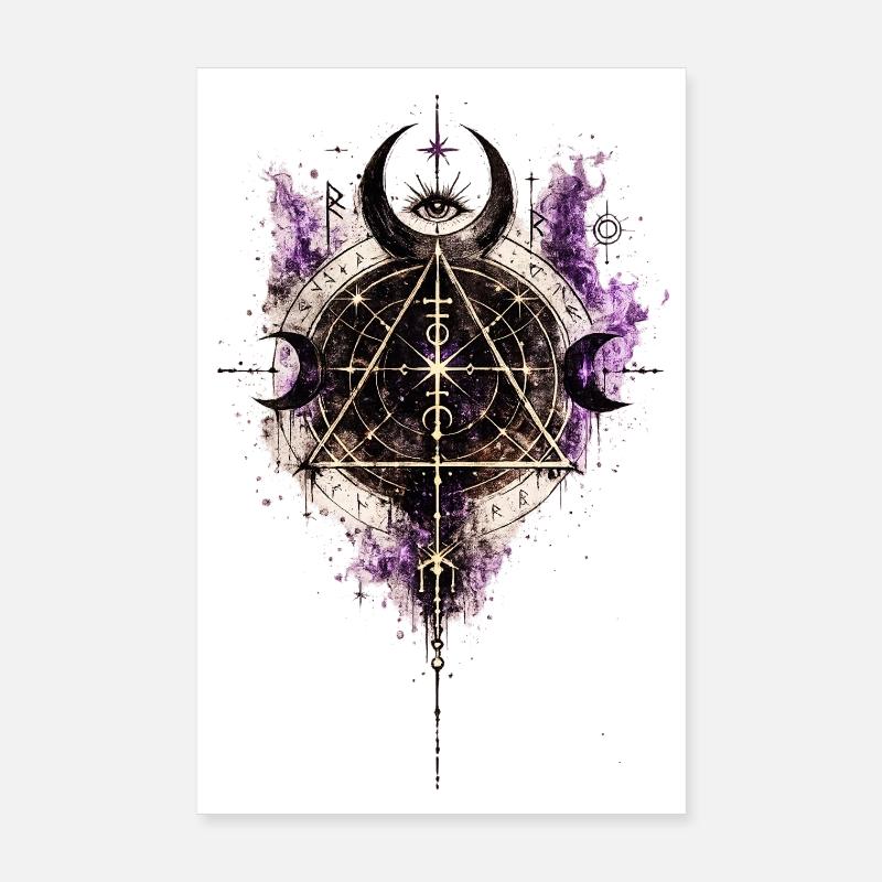 Œil de Lune et sorts géométriques Poster 20 x 30 cm