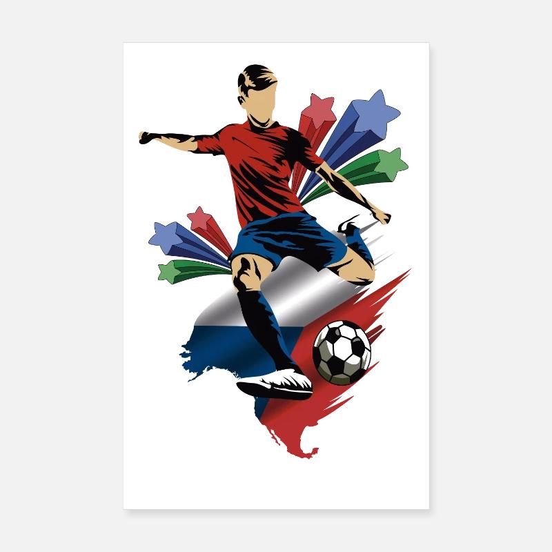 Republica Checa - Czech Republic - Flags Poster 8" x 12" (20x30 cm)