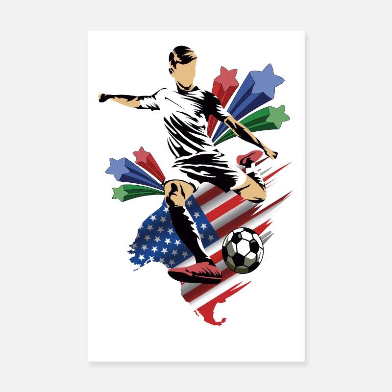 États-Unis - États-Unis - Drapeaux Poster 20 x 30 cm