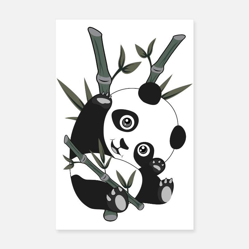 Panda - Bambou Poster 20 x 30 cm