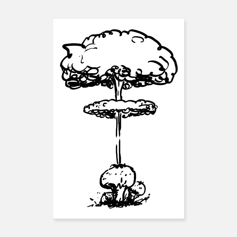 Nuclear Pollen Fungus (Black) Poster 8" x 12" (20x30 cm)