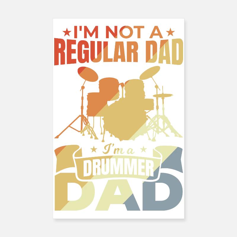 Drummer Papa Poster 20x30 cm