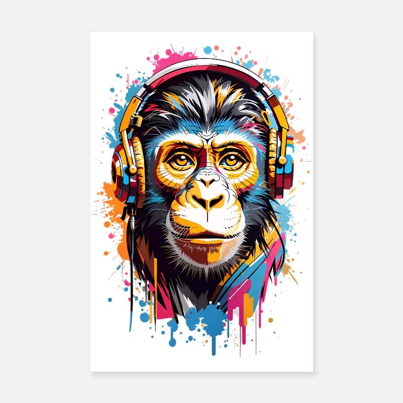 Coole Affe Poster 20x30 cm