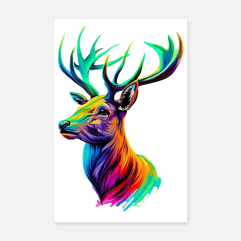 Hirsch Poster 20x30 cm