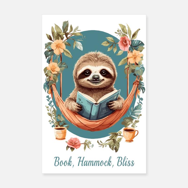Book, Hammock, Bliss Poster 8" x 12" (20x30 cm)