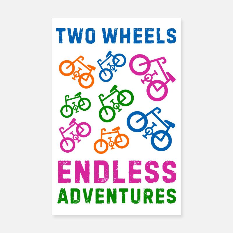 Fahrrad - Poster 20x30 cm - Weiß