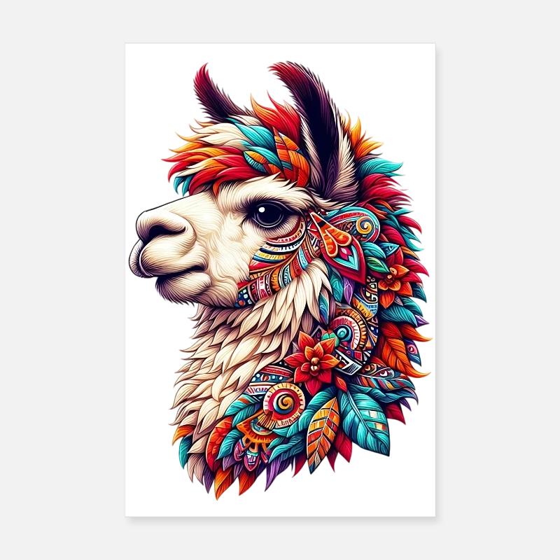 Alpaca Poster 8" x 12" (20x30 cm)