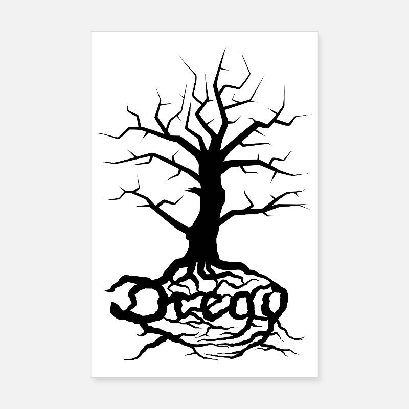 Dread Baum Schwarz Poster 20x30 cm