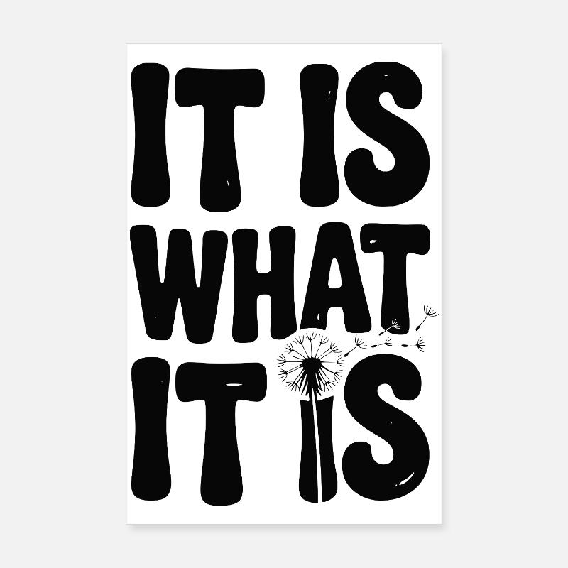 It Is What It Is Poster 8" x 12" (20x30 cm)