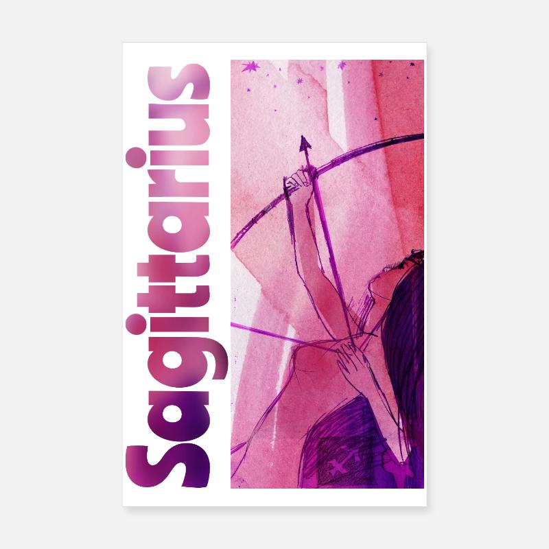 Sternzeichen Schütze Aquarell Poster 20x30 cm
