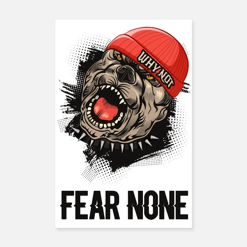 Peur : Aucun, Bouledogue Poster 20 x 30 cm