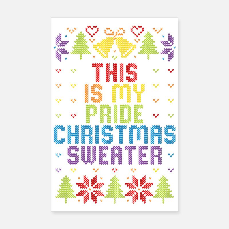C’est mon pull de Noël Pride Noël moche Poster 20 x 30 cm