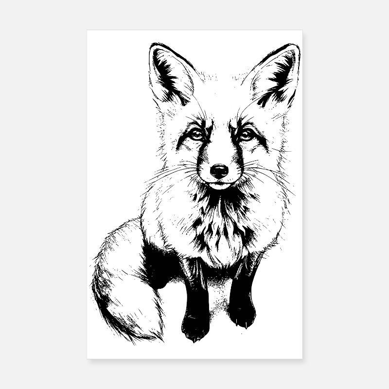 Renard mignon Poster 20 x 30 cm