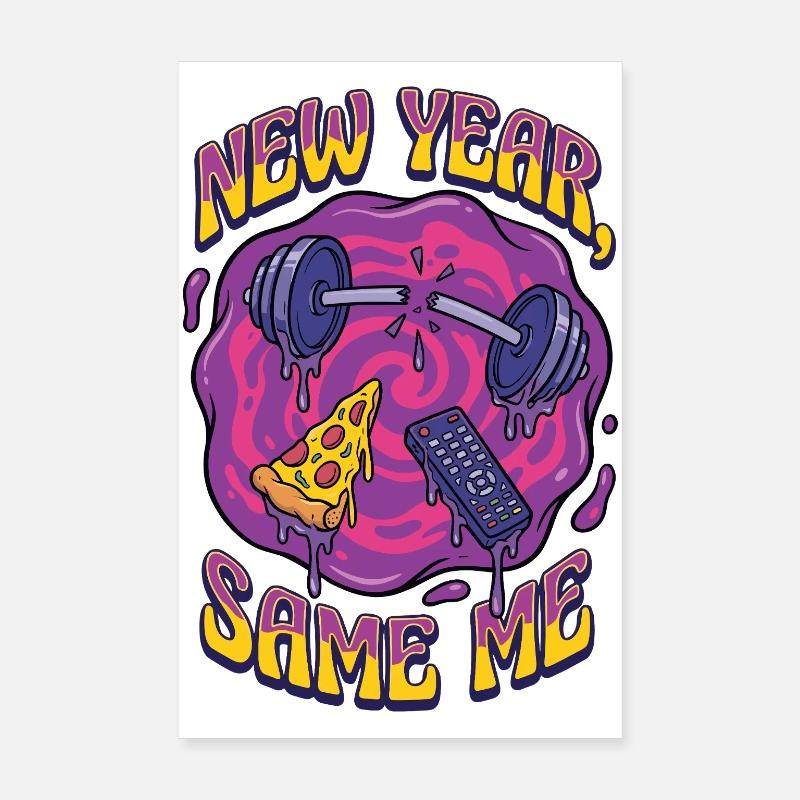 Nouvelle année, la même moi Poster 20 x 30 cm