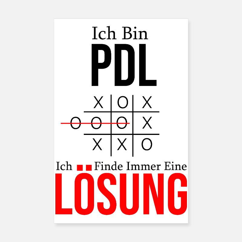 I'm PDL I always find a solution, gift Poster 8" x 12" (20x30 cm)