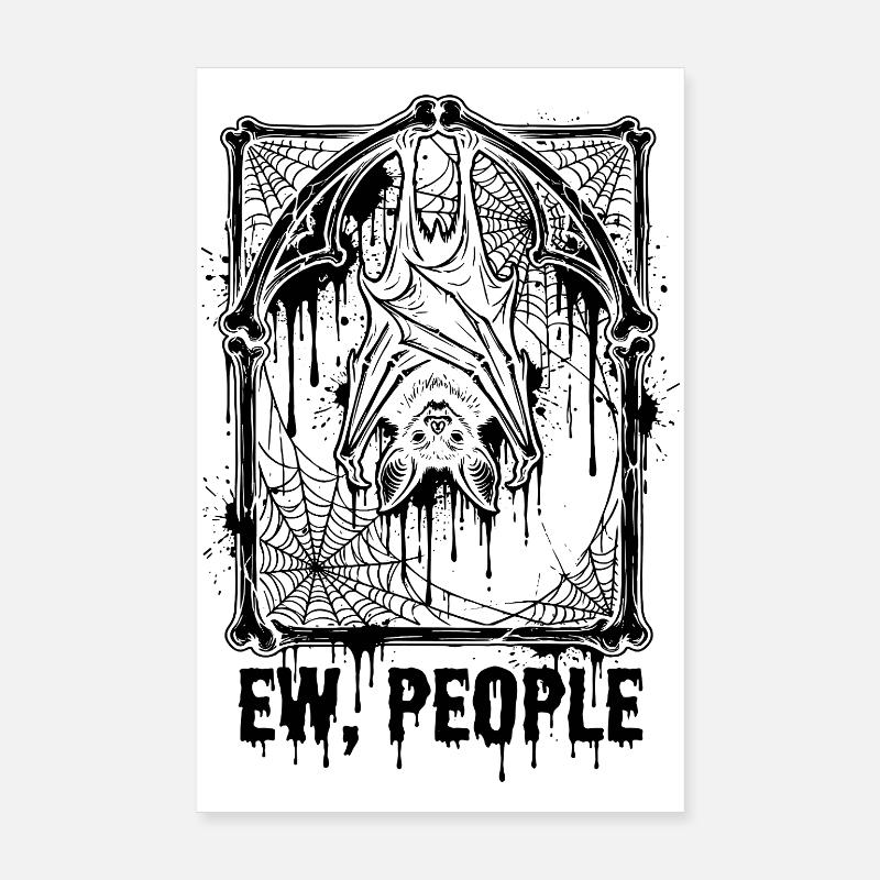 Ew People Bat Gothic Poster 8" x 12" (20x30 cm)
