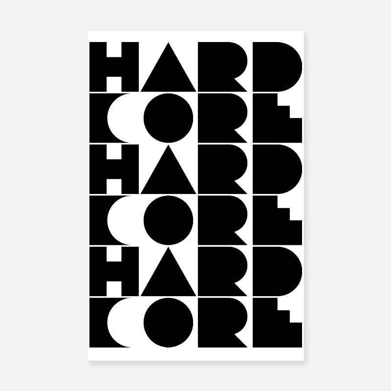 Conception typographique hardcore de logos Poster 20 x 30 cm