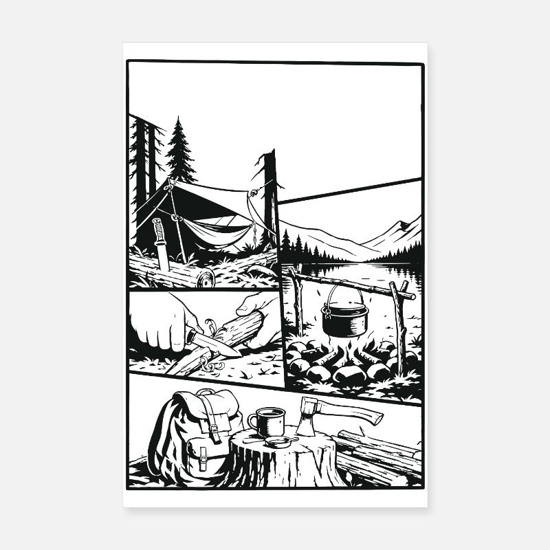 Wild Genug Camping Abenteuer Poster 20x30 cm
