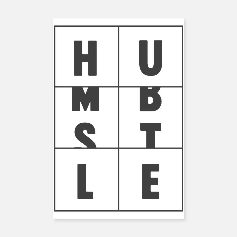 Bescheidener Hustle-Unternehmer Geschäftsmann Geschäftsmann Geschäftsmann Poster 20x30 cm