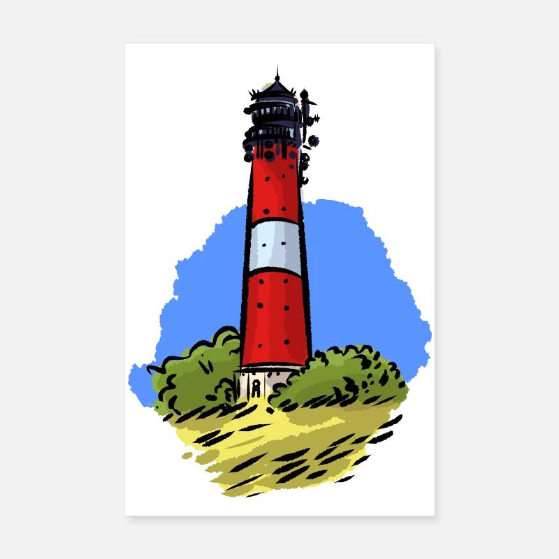 Leuchtturm Hörnum Sylt Poster 20x30 cm