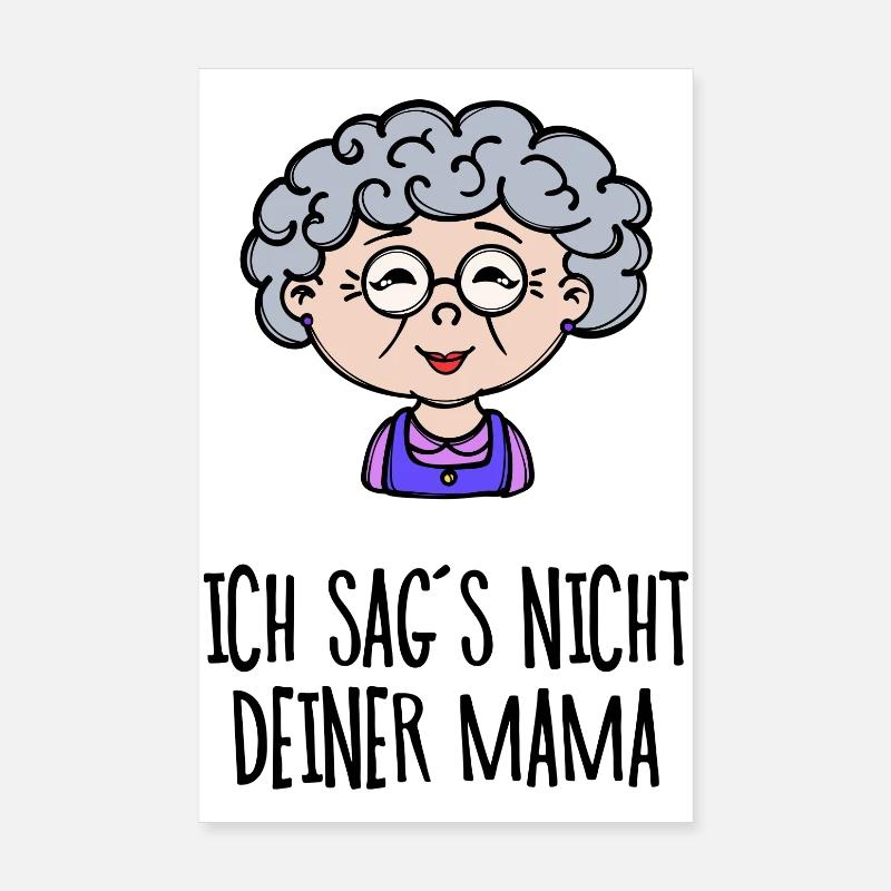 Lustig Oma Großmutter Statement Brille Alte Frau Poster 20x30 cm