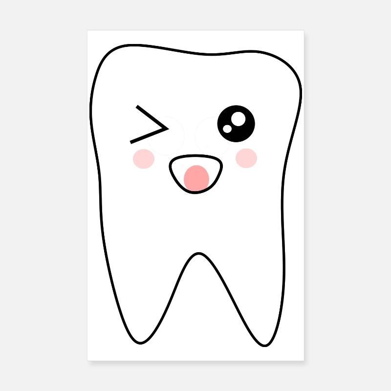 Dente, dents, cadeau dentiste Poster 20 x 30 cm