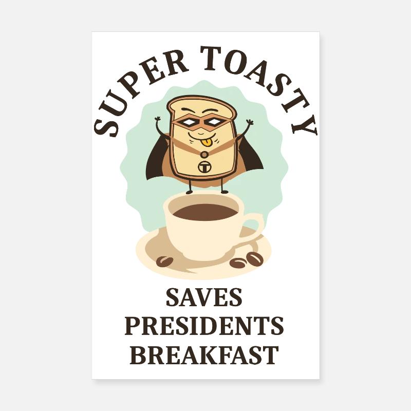 Super Helden Toast Brot Poster 20x30 cm