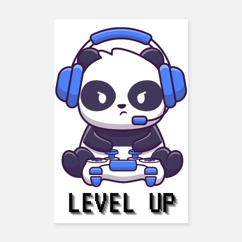 Monter de niveau Panda Poster 20 x 30 cm