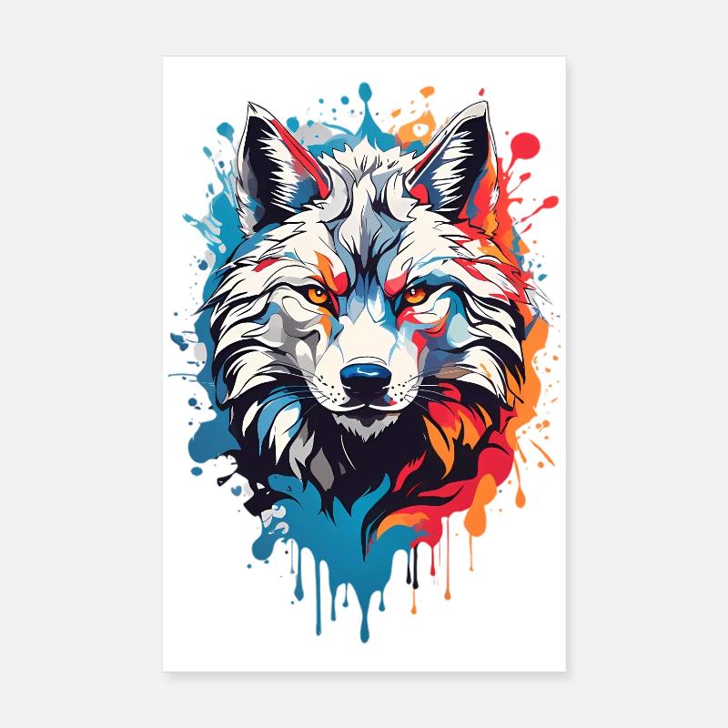 Loup Cool Poster 20 x 30 cm