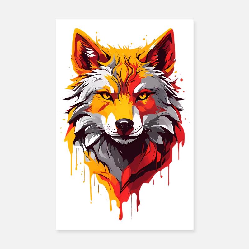 Loup Cool Poster 20 x 30 cm