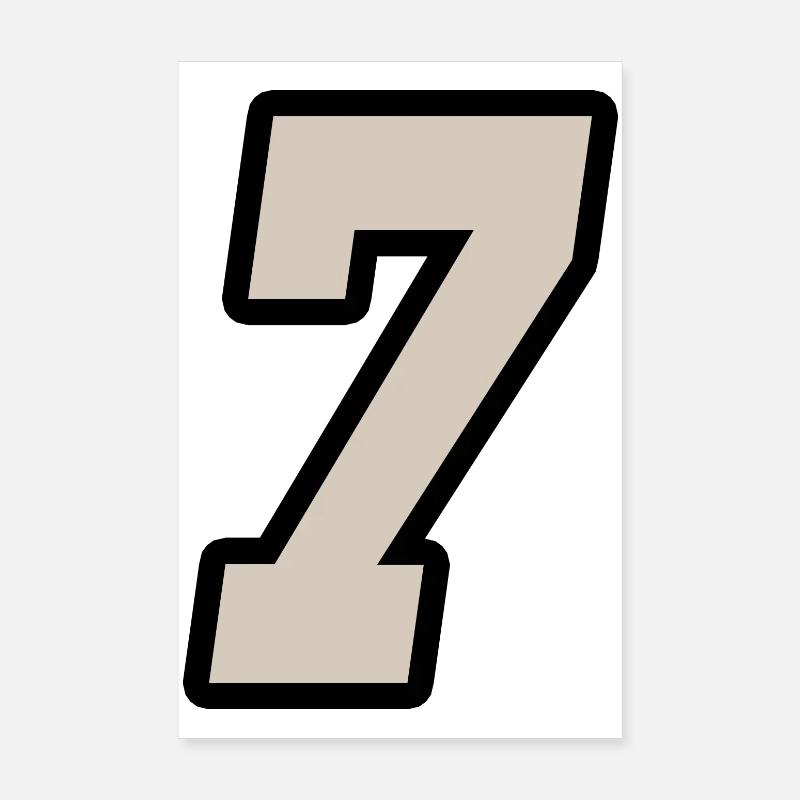 Nummer sieben 7 Poster 20x30 cm