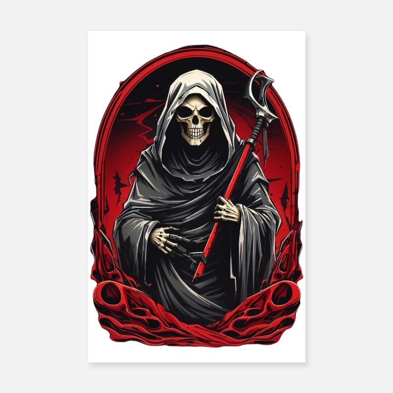 La Faucheuse - Poster 20 x 30 cm - blanc