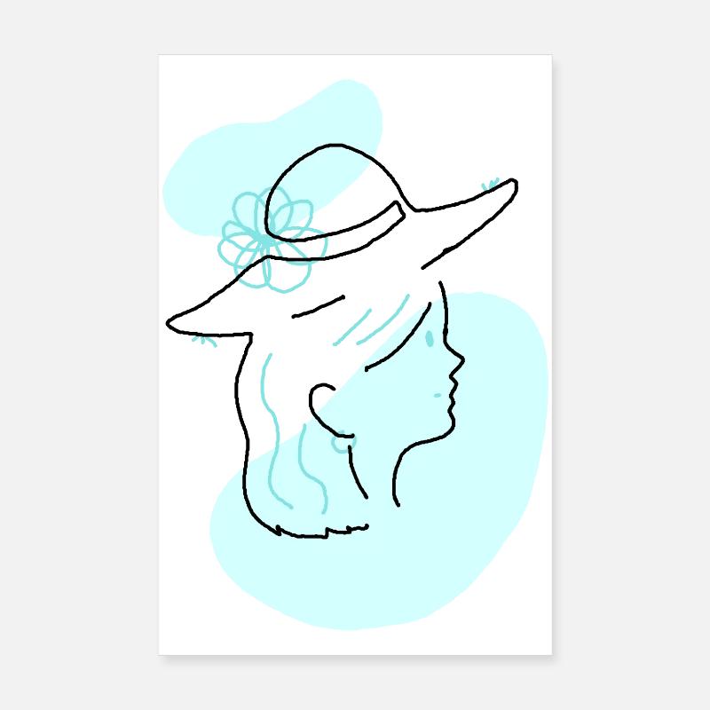 fille plage coloré Poster 20 x 30 cm