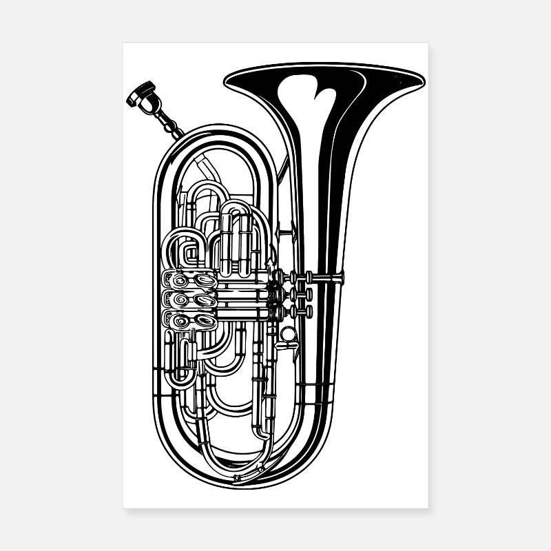 Tuba Graphique Poster 20 x 30 cm