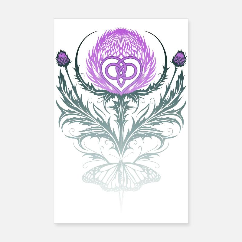 Chardon avec noeud papillon Poster 20 x 30 cm