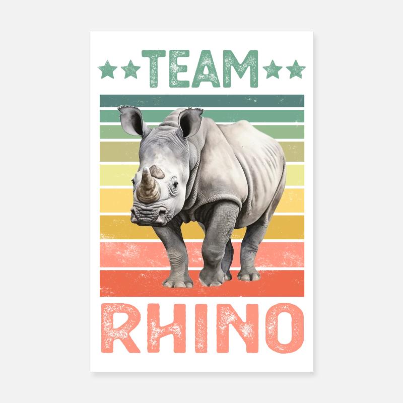Rhinoceros Poster 8" x 12" (20x30 cm)