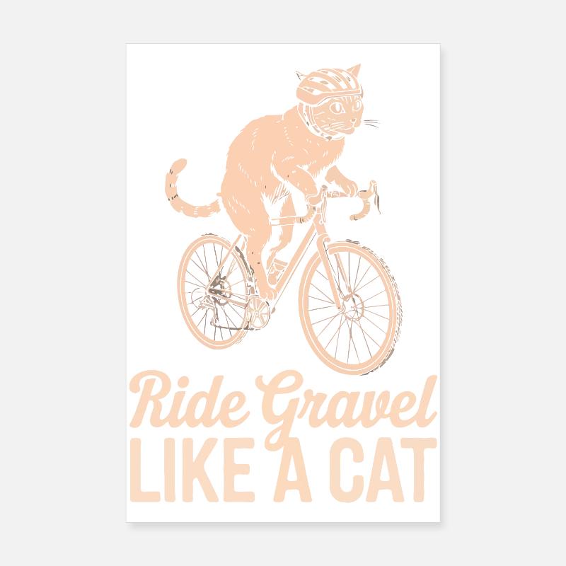 Roulez sur le gravier comme un chat Poster 20 x 30 cm