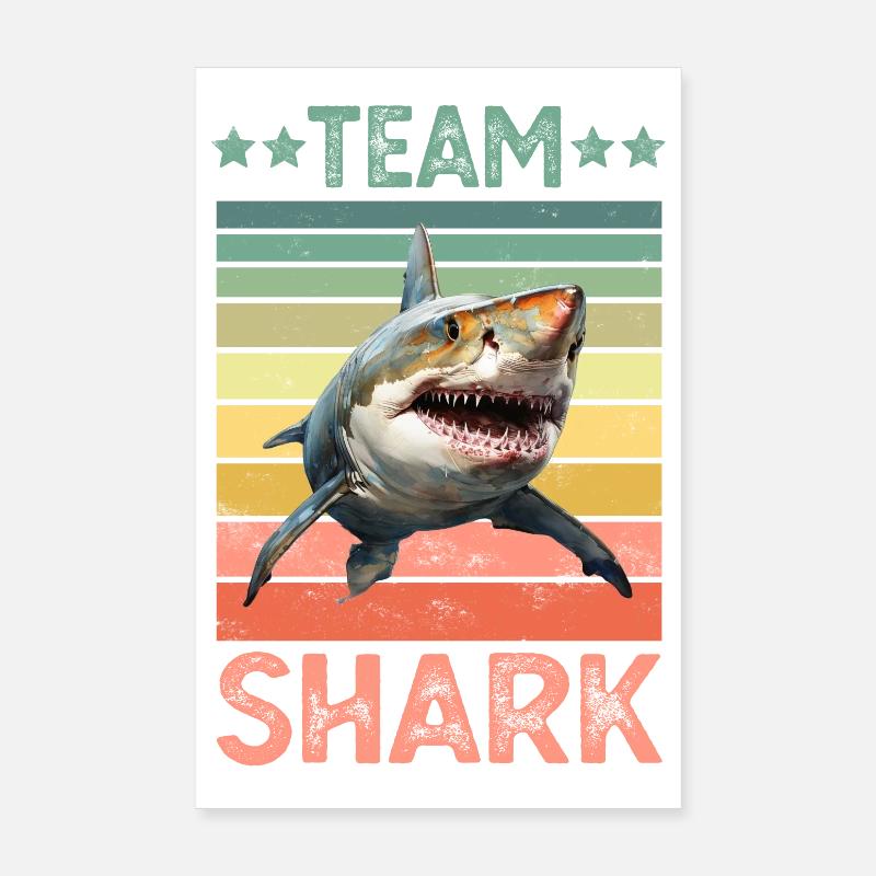 Shark Shark Poster 8" x 12" (20x30 cm)