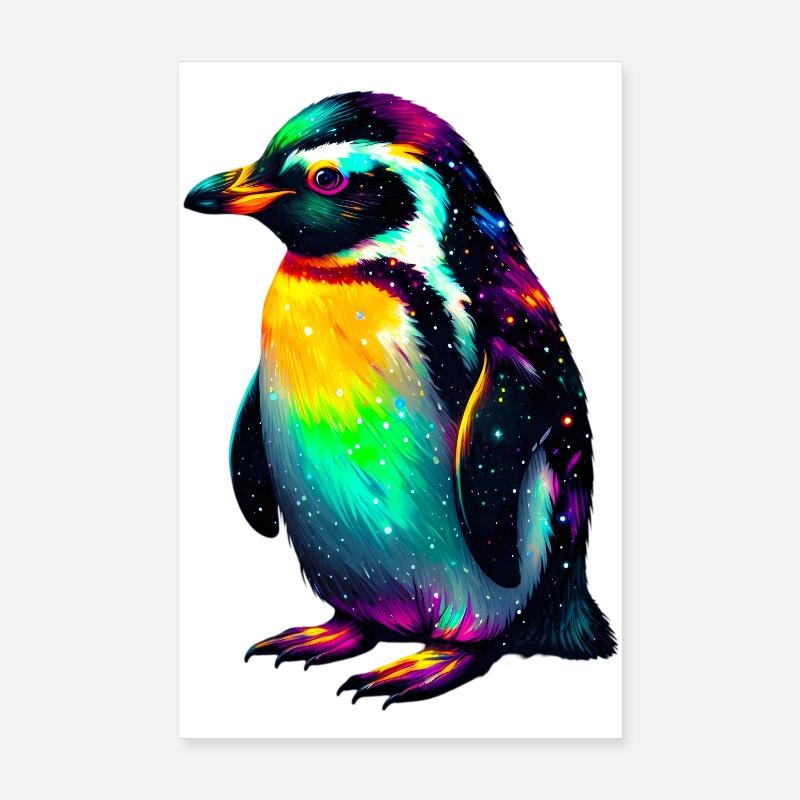 Pinguin - Poster 20x30 cm - Weiß