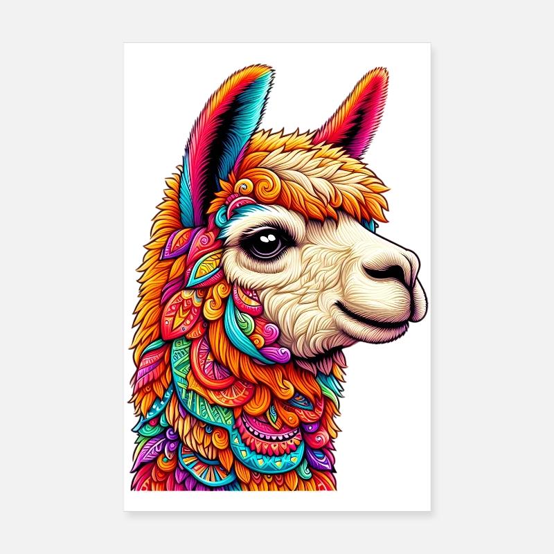 Alpaca Poster 8" x 12" (20x30 cm)