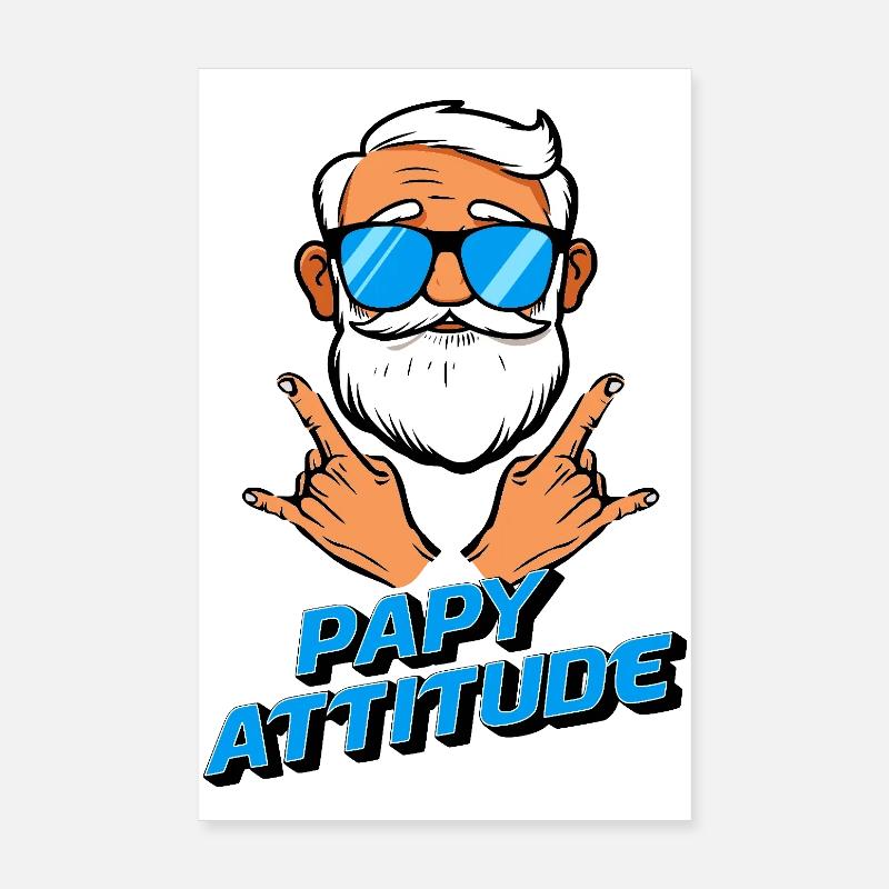 Bedstefars holdning Poster 20x30 cm