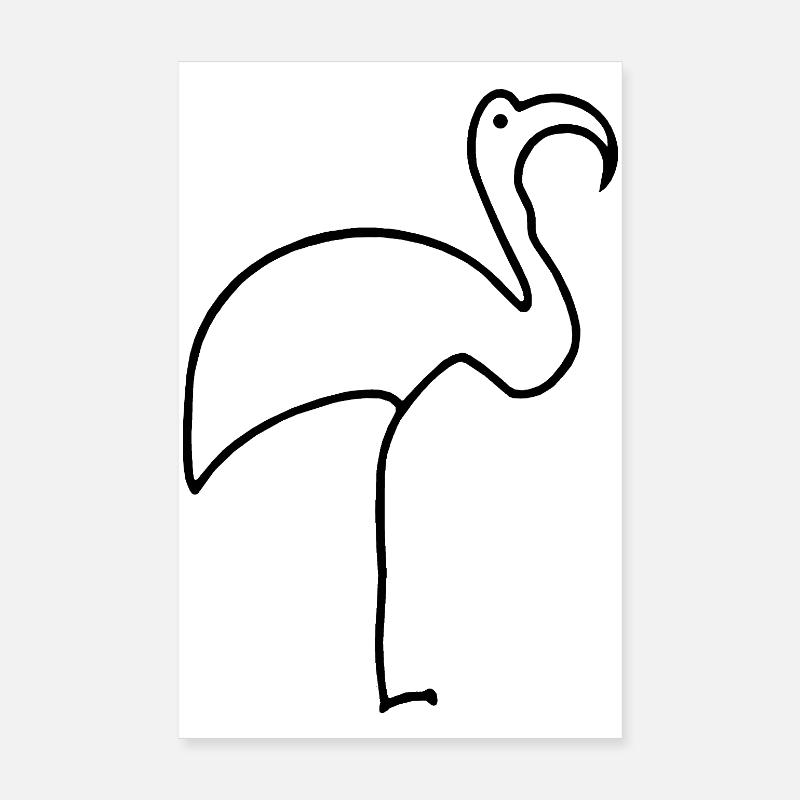 Flamant Poster 20 x 30 cm