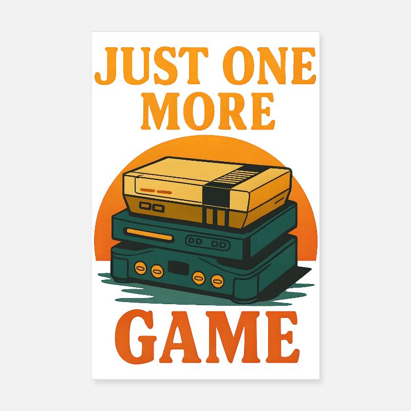 Retro video game design with a statement Poster 8" x 12" (20x30 cm)