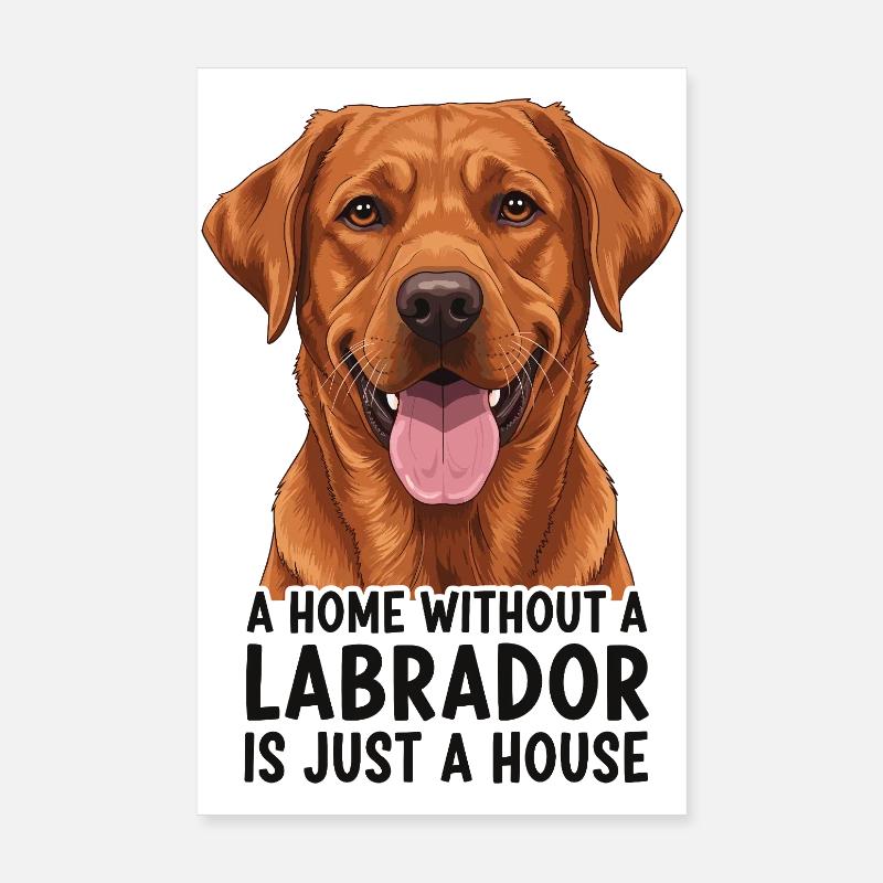 Labrador Spruch auf lustigem Haustierdesign Poster 20x30 cm