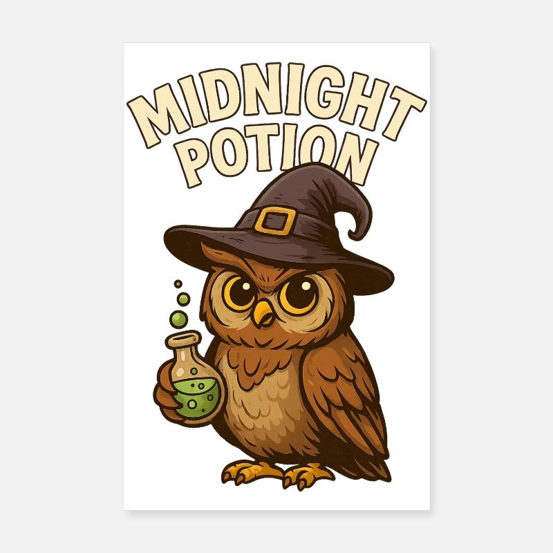 Witch Owl – Magic Potion at Midnight Poster 8" x 12" (20x30 cm)