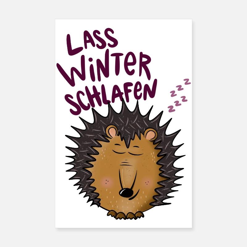 Igel im Winterschlaf Poster 20x30 cm