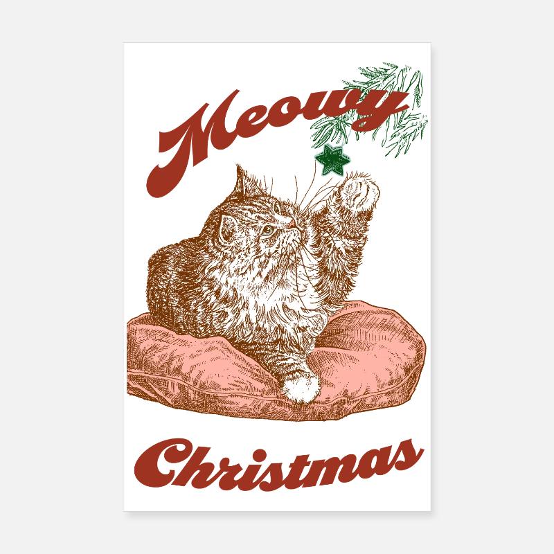 MIAU-WEIHNACHTEN Poster 20x30 cm